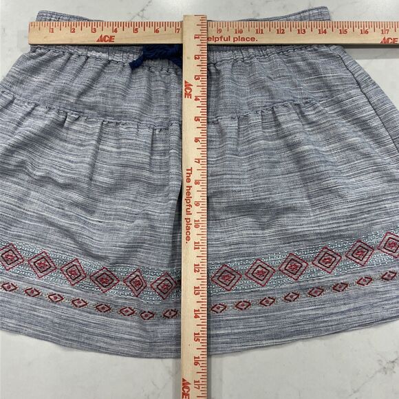 WOOLRICH EMBROIDERED WOMENS SKIRT SKORT Inner SHORTS SIZE S Pull On Drawstring - Picture 6 of 11